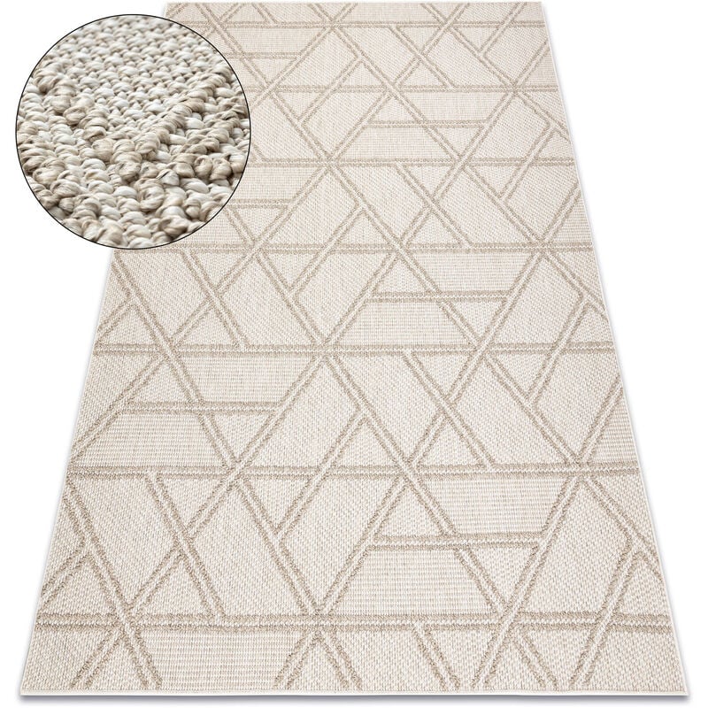 foto del prodotto tappeto jersey 19241 beige rombi, geometrico strutturali, loop boho beige 60x100 cm