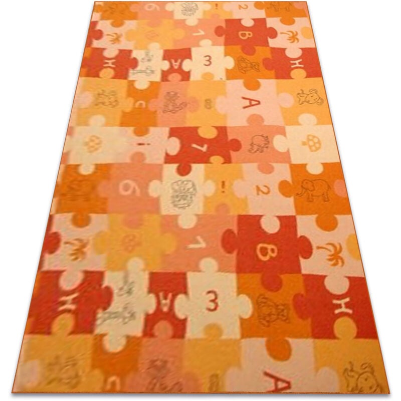 foto del prodotto tappeto kids puzzle arancione orange 100x300 cm