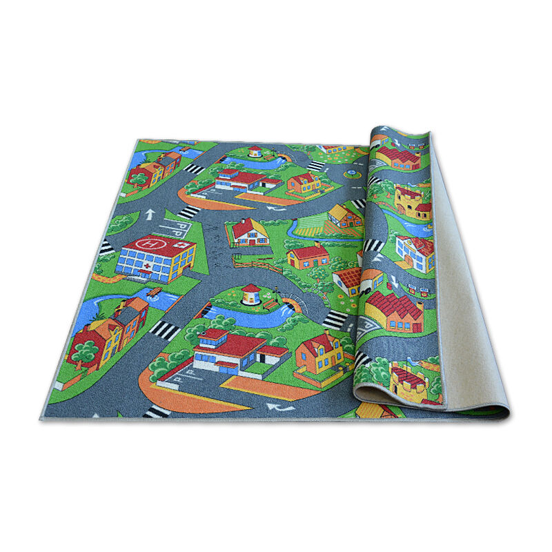 foto del prodotto tappeto kids viuzze little village multicolour 100x250 cm