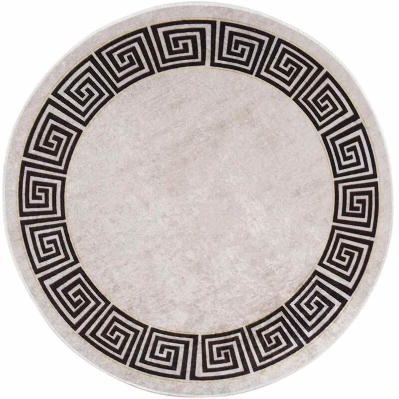 foto del prodotto tappeto lavabile 120 cm beige chiaro antiscivolo vidaxl