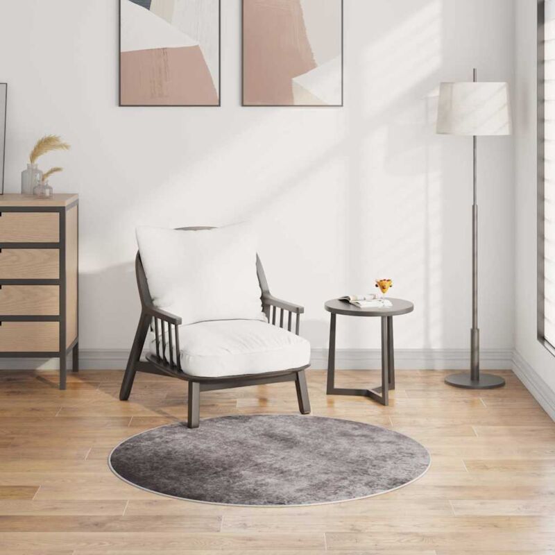foto del prodotto tappeto lavabile 120 cm grigio antiscivolo vidaxl