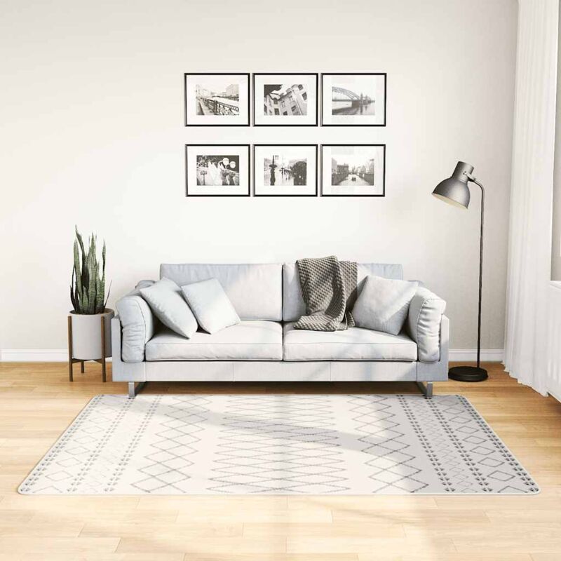 foto del prodotto tappeto lavabile 120x180 cm nero e bianco antiscivolo vidaxl
