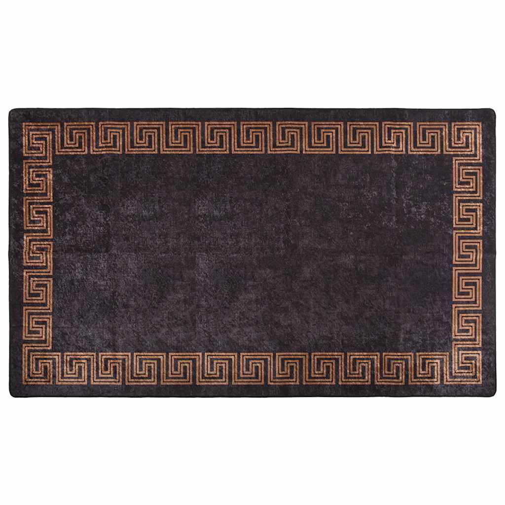foto del prodotto tappeto lavabile 190x300 cm nero e oro antiscivolo cod mxl 65051