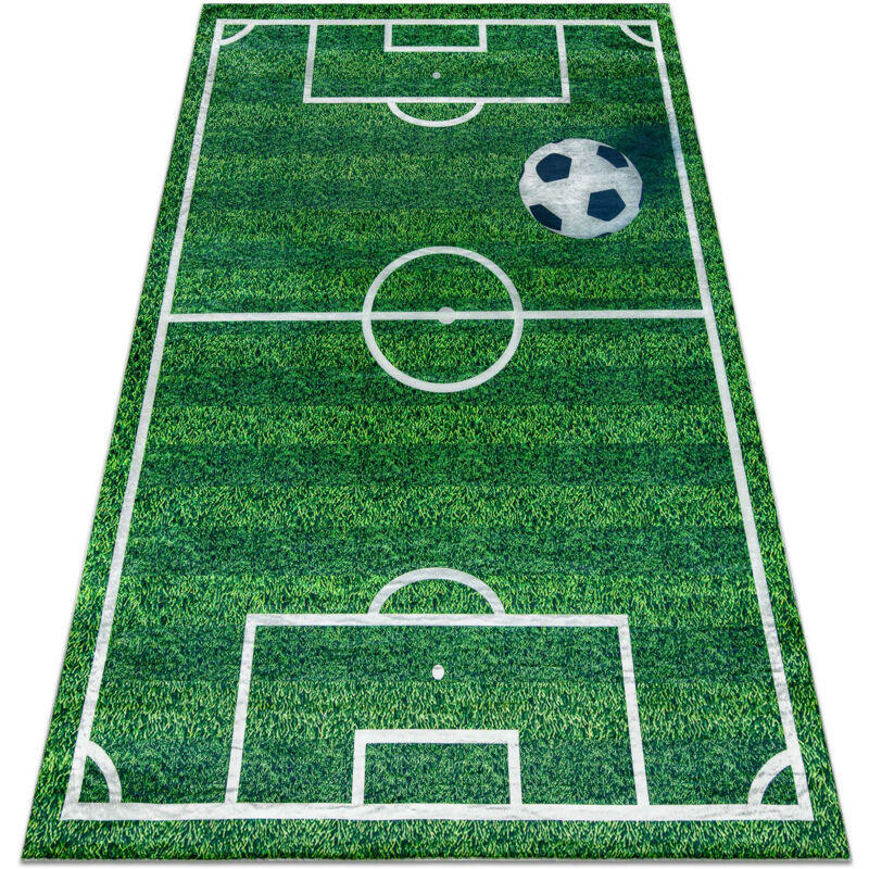 foto del prodotto tappeto lavabile bambino 51760 campo, calcio per bambini antiscivolo verde green 120x170 cm