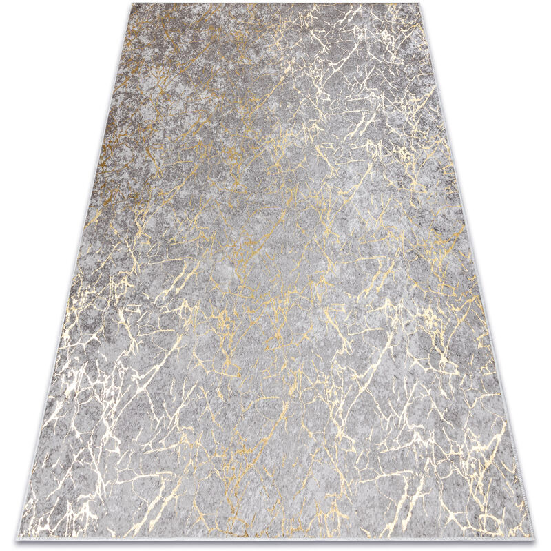 foto del prodotto tappeto lavabile miro 11111.2107 marmo, glamour antiscivolo grigio chiaro oro grey 140x190 cm