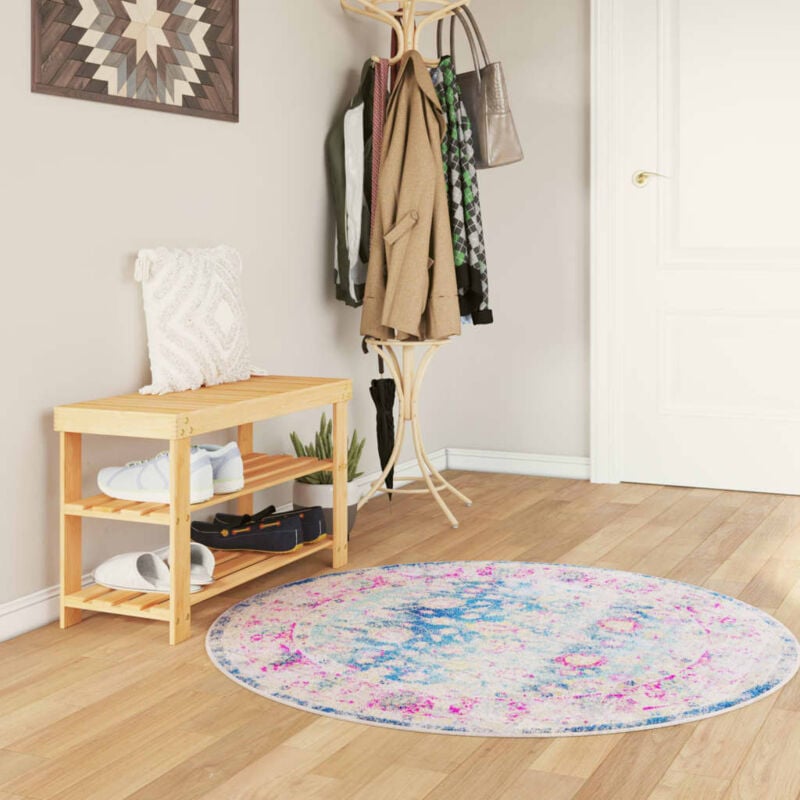 foto del prodotto tappeto lavabile multicolore 120 cm antiscivolo vidaxl