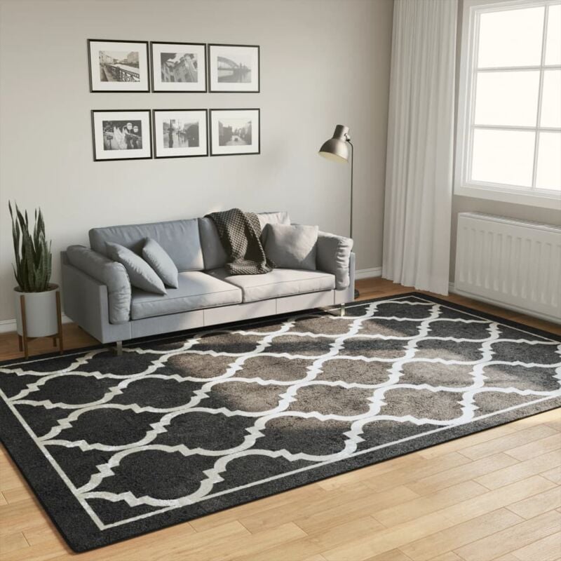 foto del prodotto tappeto lavabile nero e bianco 190x300 cm antiscivolo - vidaxl