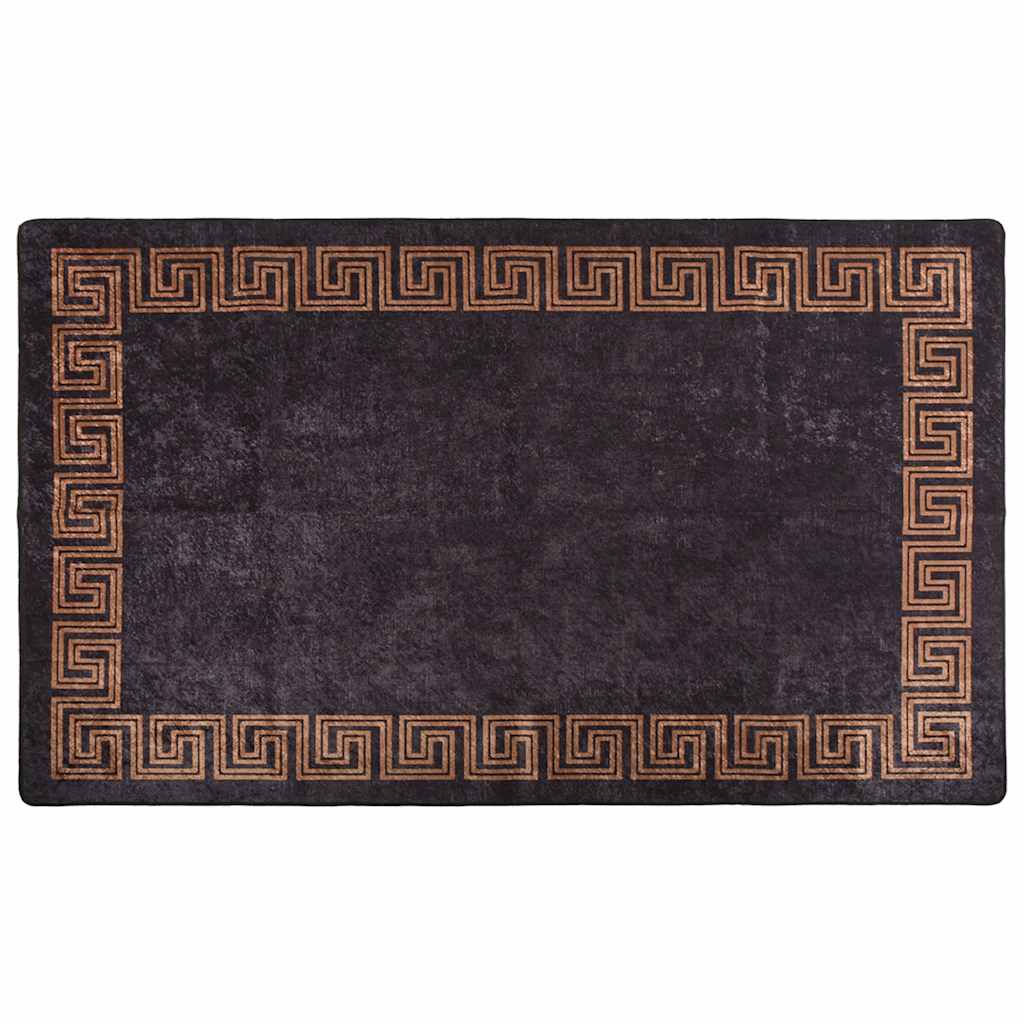 foto del prodotto tappeto lavabile nero e oro 120x170 cm antiscivolocod mxl 131865