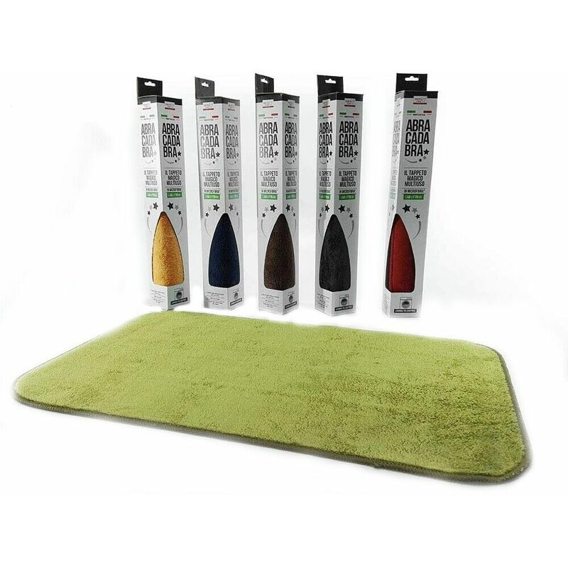foto del prodotto tappeto magico in microfibra zerbino ingresso asciuga passi antiscivolo cm50x80 tappetino che non lascia traccie colorigenerali verde