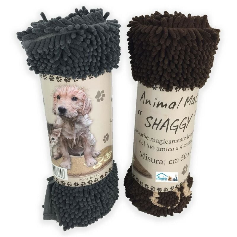foto del prodotto tappeto magico per cane gatto animal shaggy marrone