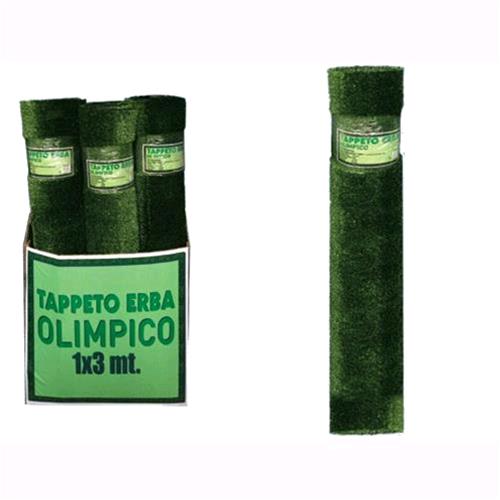 foto del prodotto tappeto manto erboso verde olimpico miniroll in polipropilene mt.1x3 1pz.