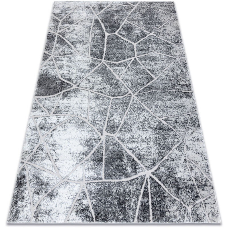 foto del prodotto tappeto mefe moderno 2783 marmo structural due livelli di pile grigio grey 120x170 cm