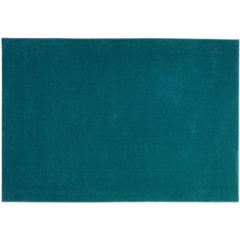 foto del prodotto tappeto milano tinta unita petrolio, 133x190 cm