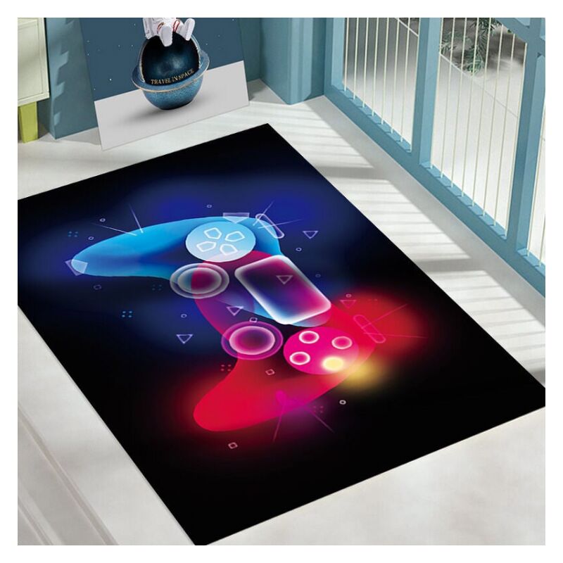 foto del prodotto tappeto moderno per camera da letto da giocatore 120x80cm 3d controller graffiti tappeto per camera da letto per bambini