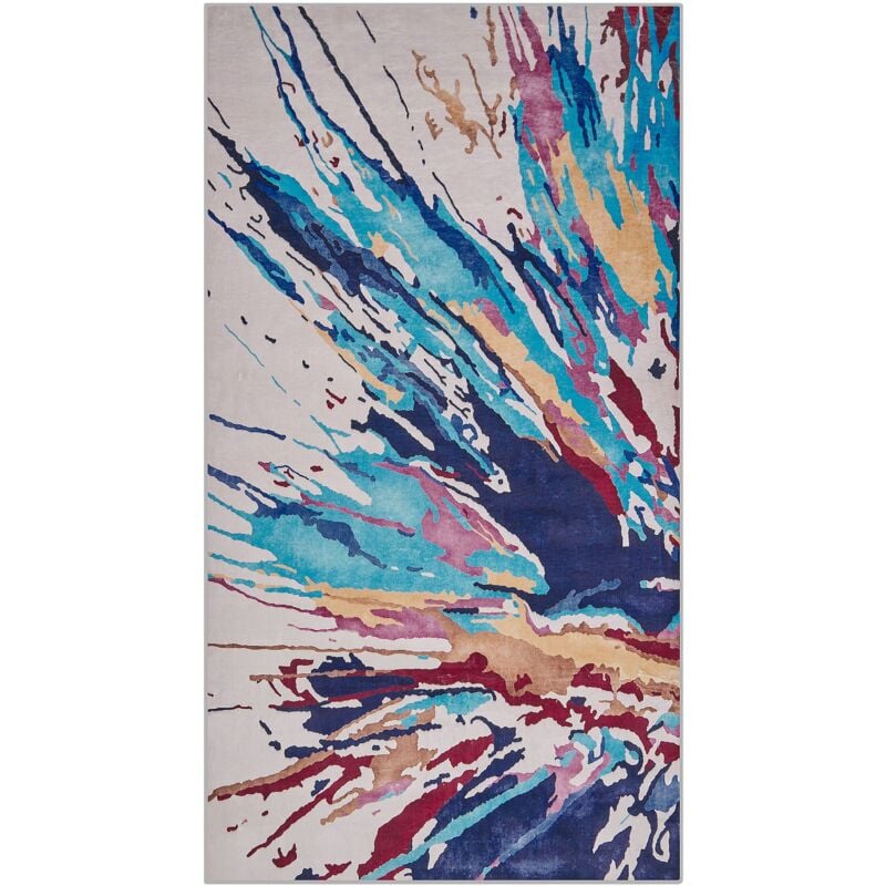foto del prodotto tappeto multicolore a pelo corto 80 x 150 cm karabuk