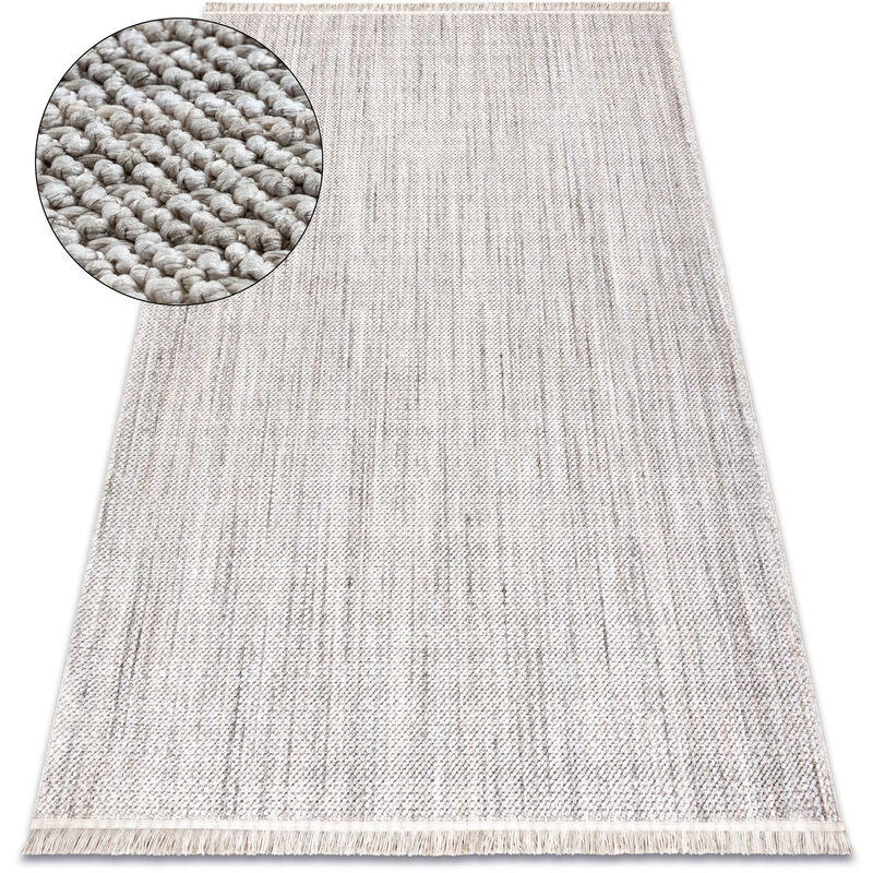 foto del prodotto tappeto nano fh93a melange, loop, tessuto piatto grigio beige 160x220 cm