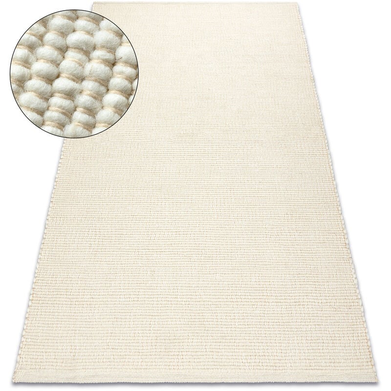 foto del prodotto tappeto nepal 2100 naturale, crema lana, double face beige 160x220 cm