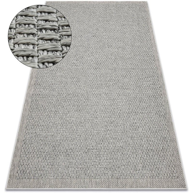 foto del prodotto tappeto origi 3667 grigio - cordoncino in sisal a tessitura piatta grey 116x170 cm