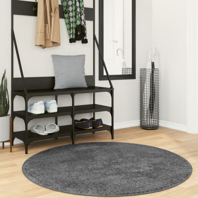 foto del prodotto tappeto oviedo a pelo corto antracite 120 cm vidaxl