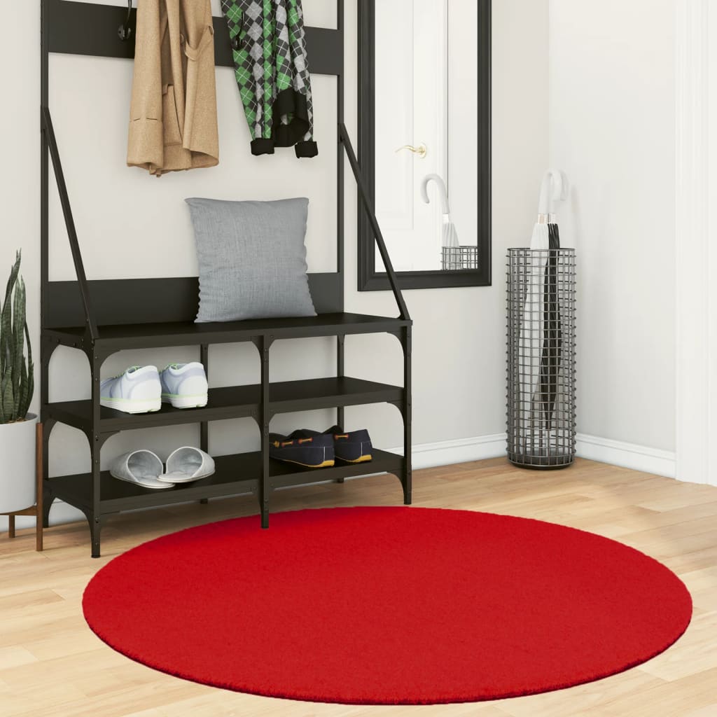 foto del prodotto tappeto oviedo a pelo corto rosso 120 cm