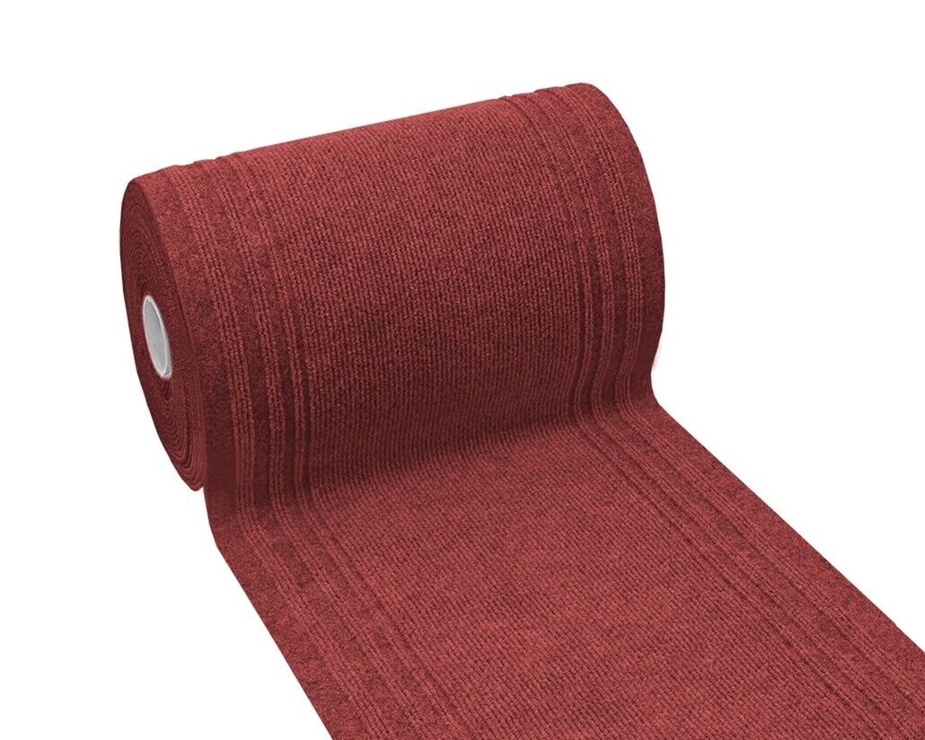 foto del prodotto tappeto passatoia antiscivolo 67x280 cm interno esterno corridoio scala assorbente bordeaux