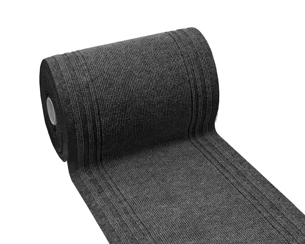 foto del prodotto tappeto passatoia antiscivolo 67x500 cm interno esterno corridoio scala assorbente grigio antracite