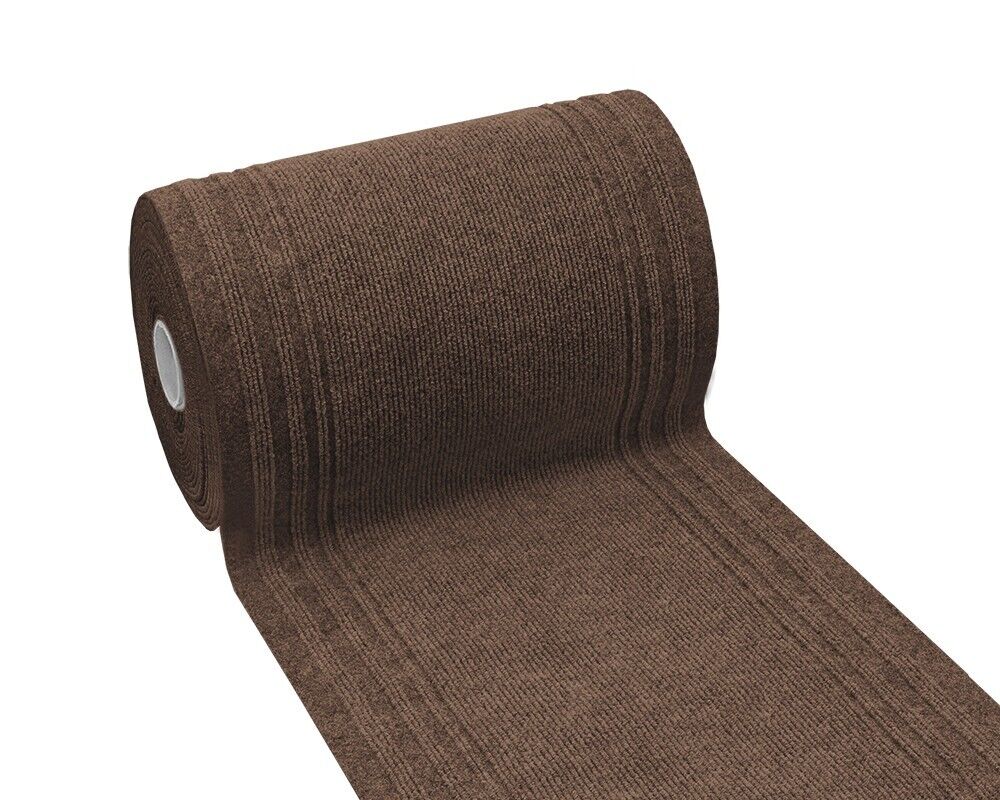 foto del prodotto tappeto passatoia antiscivolo 67x600 cm interno esterno corridoio scala assorbente marrone