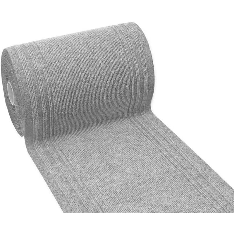 foto del prodotto tappeto passatoia antiscivolo cucina interno esterno corridoio scala assorbente grigio 67x240 cm