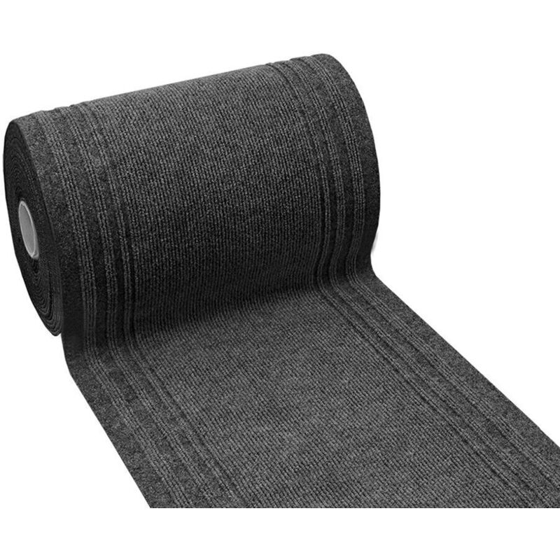 foto del prodotto tappeto passatoia antiscivolo cucina interno esterno corridoio scala assorbente grigio antracite 67x240 cm