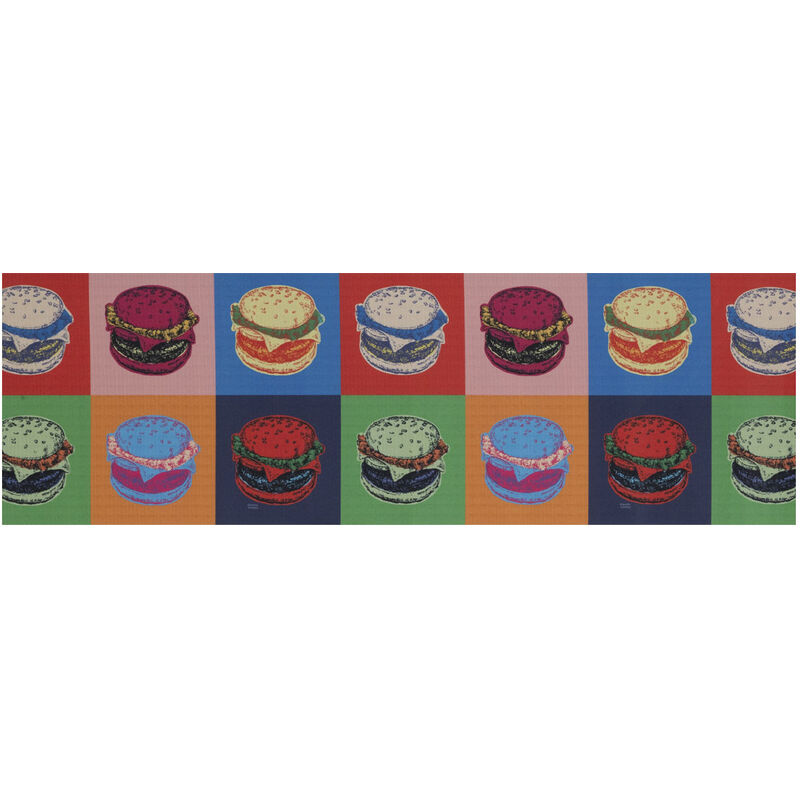 foto del prodotto tappeto passatoia cucina antiscivolo stampa digitale sprinty disegno pop art, misura52x50colorepop art