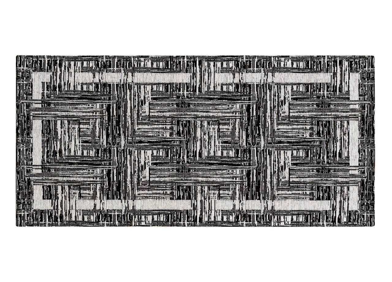 foto del prodotto tappeto passatoia cucina corsia retro antiscivolo disegno bangkok by suardi 55x140 nero