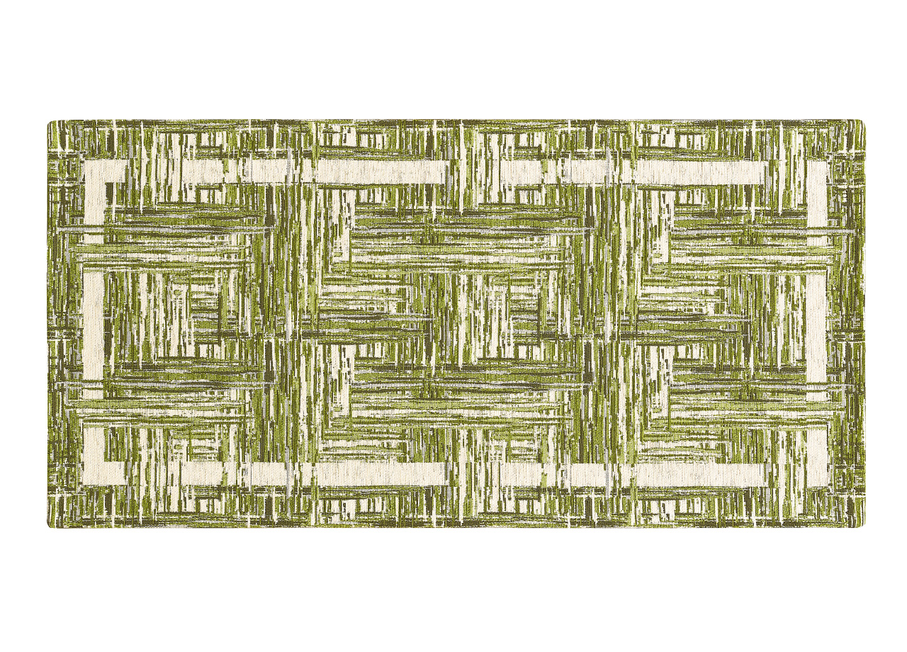 foto del prodotto tappeto passatoia cucina corsia retro antiscivolo disegno bangkok by suardi 55x140 verde