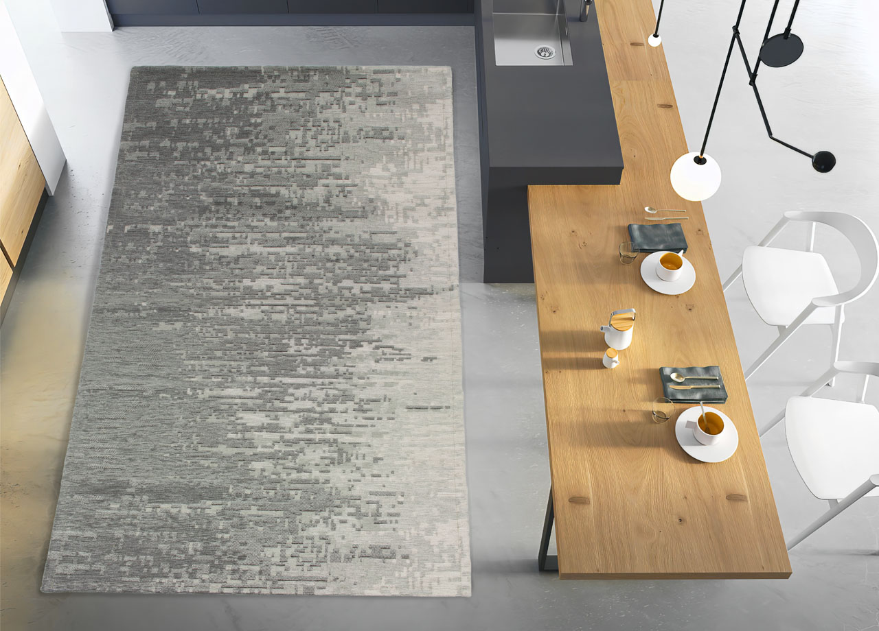 foto del prodotto tappeto passatoia cucina corsia retro antiscivolo disegno tamigi colore grigio by suardi 55x140 grigio