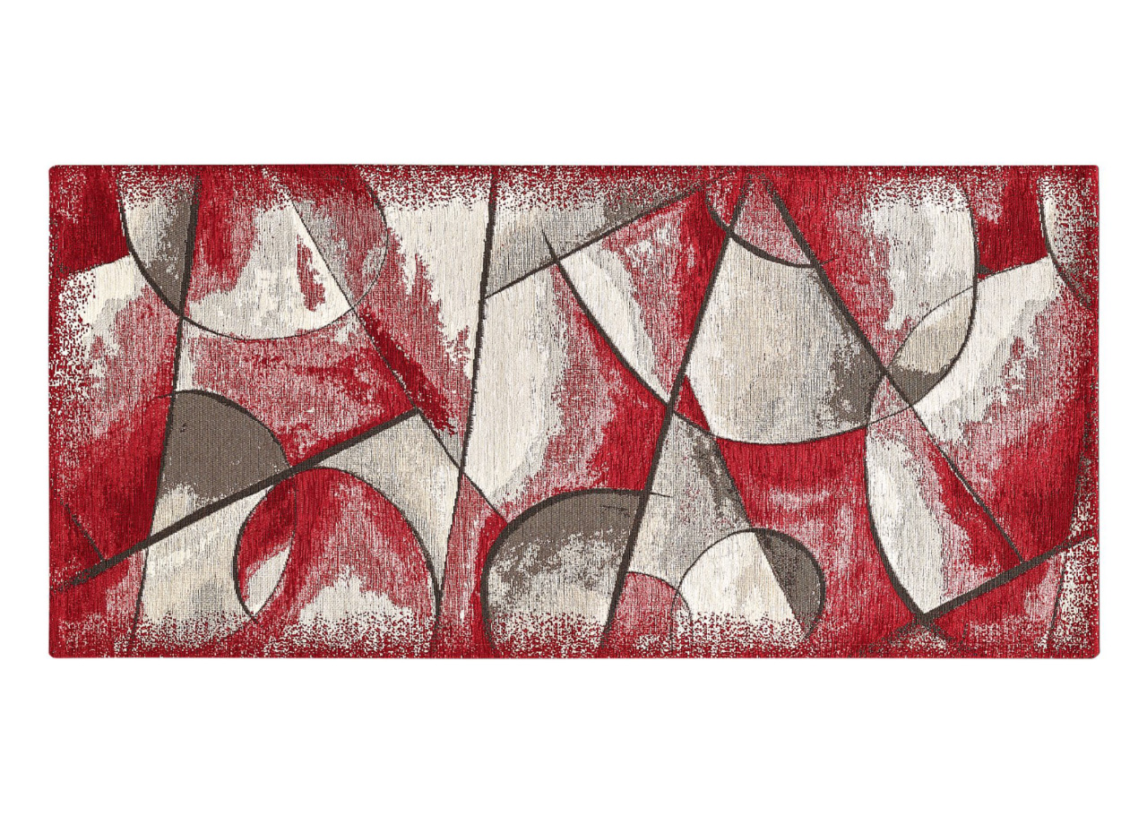 foto del prodotto tappeto passatoia cucina corsia retro antiscivolo disegno universo by suardi 55x140 rosso