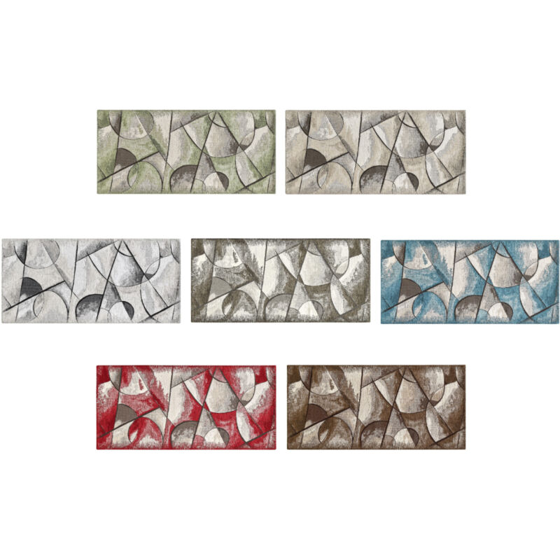 foto del prodotto tappeto passatoia cucina corsia retro antiscivolo disegno universo by suardi, misura55x115colorerosso