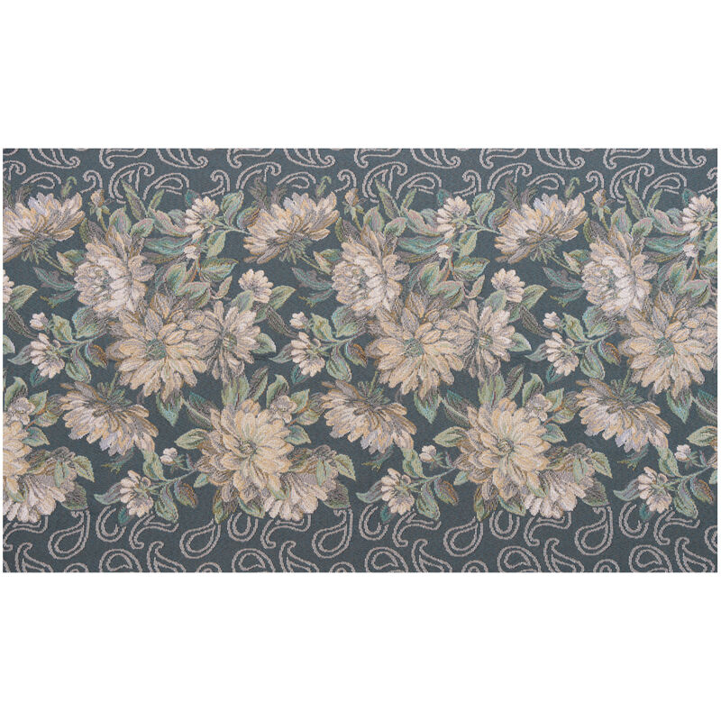 foto del prodotto tappeto passatoia in tessuto jacquard linea emozioni disegno dalia beige, misura57x50colorebeige
