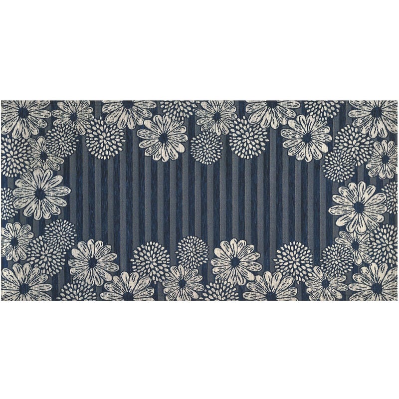 foto del prodotto tappeto passatoia runner cucina antiscivolo lavabile disegno sole blu suardi, misura55x80coloreblu