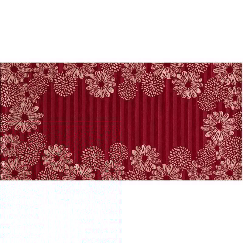 foto del prodotto tappeto passatoia runner cucina antiscivolo lavabile disegno sole rosso suardi, misura55x80colorerosso
