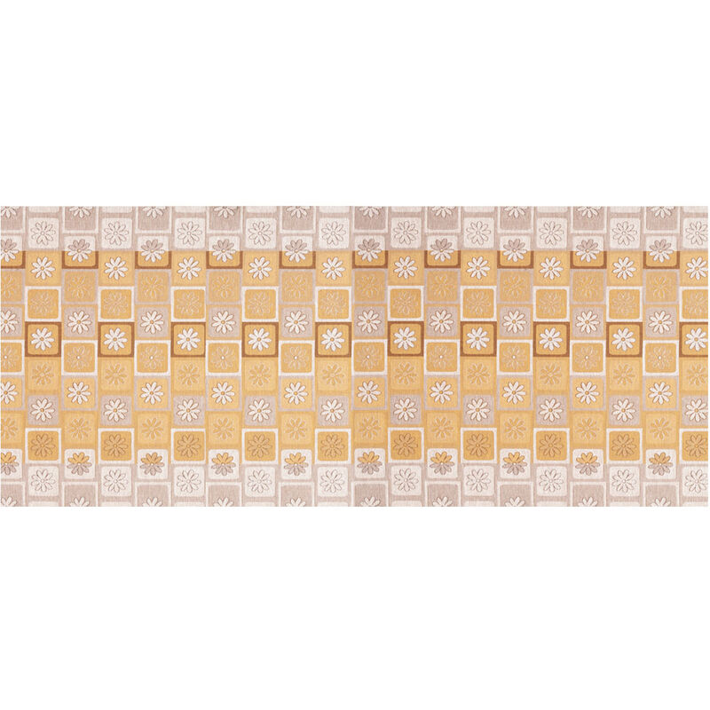 foto del prodotto tappeto passatoia tessuto jacquard linea emozioni dis floreale frizzy giallo, misura57x115coloregiallo