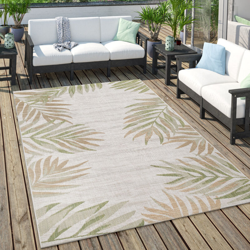 foto del prodotto tappeto per esterni, per la terrazza e il balcone, con palme, in diversi colori 120x160 cm, verde 3 paco home