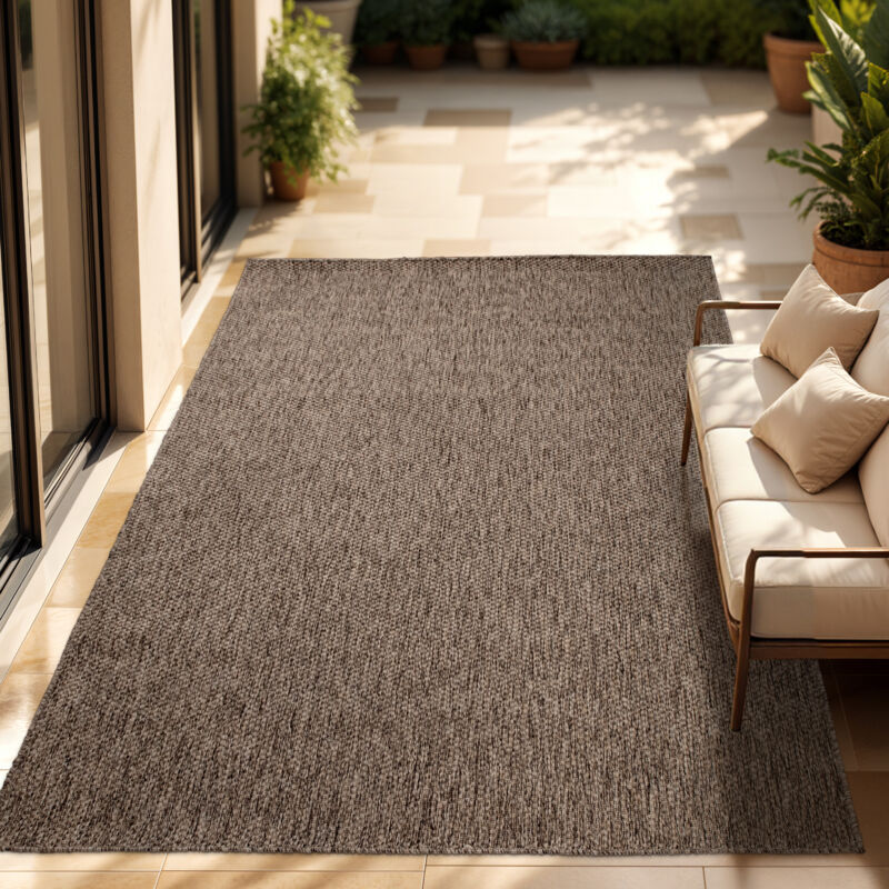 foto del prodotto tappeto per esterno balcone terrazza tappeto cucina monocolore m lange 140x200 cm, taupe paco home