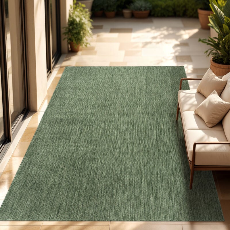 foto del prodotto tappeto per esterno balcone terrazza tappeto cucina monocolore m lange 160x220 cm, verde paco home
