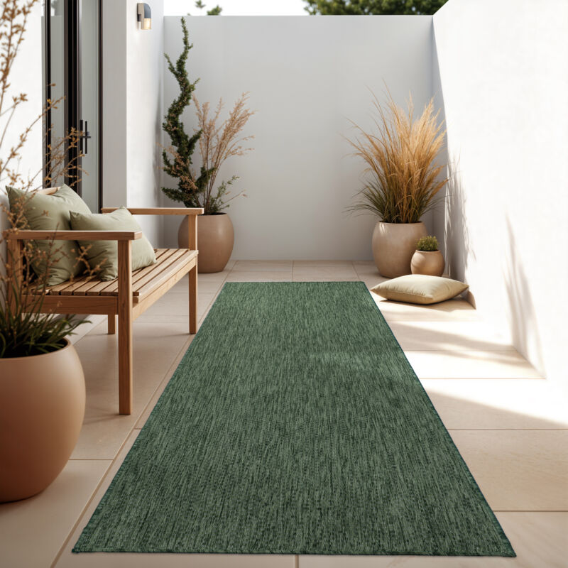 foto del prodotto tappeto per esterno balcone terrazza tappeto cucina monocolore m lange 60x100 cm, verde paco home
