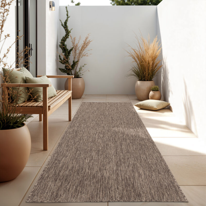 foto del prodotto tappeto per esterno balcone terrazza tappeto cucina monocolore m lange 80x250 cm, taupe paco home