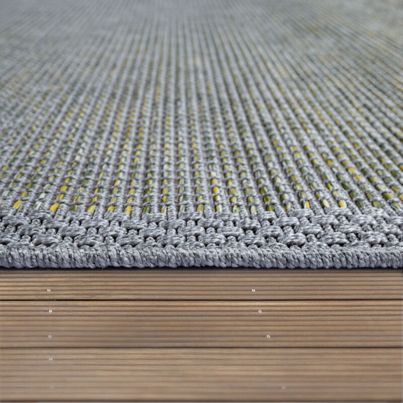 foto del prodotto tappeto per esterno da balcone terrazza tappeto cucina moderno bordature verde 200 cm tondo paco home