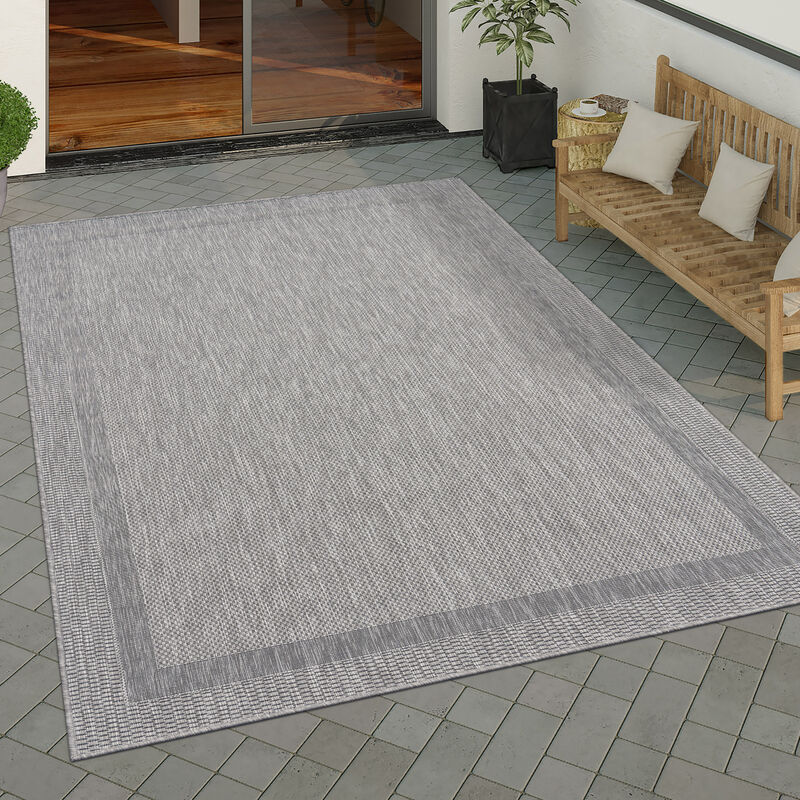 foto del prodotto tappeto per esterno terrazzo balcone tappeto cucina moderno motivo geometrico motivo astratto 300x400 cm, grigio 2 paco home