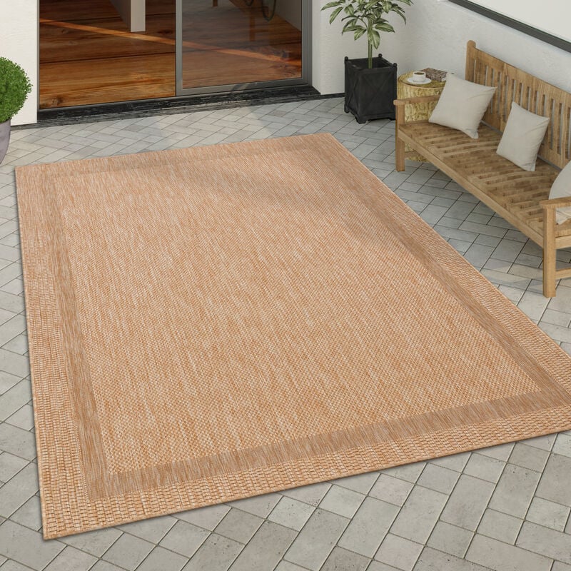 foto del prodotto tappeto per esterno terrazzo balcone tappeto cucina moderno motivo geometrico motivo astratto 80x250 cm, beige paco home