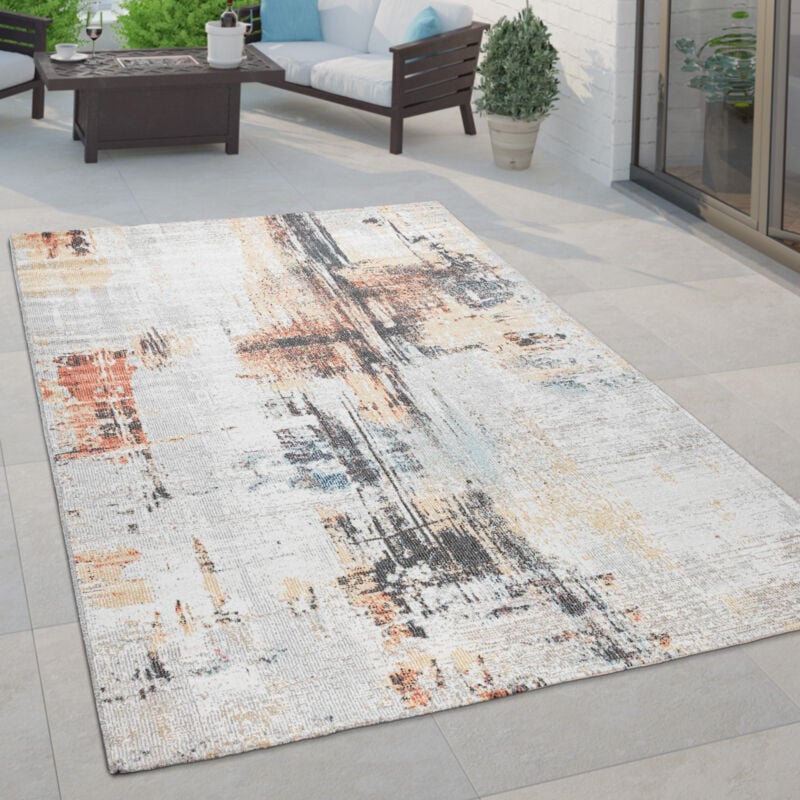 foto del prodotto tappeto per esterno terrazzo tappeto cucina vintage pastello motivi astratti 60x100 cm, multicolore 3 paco home
