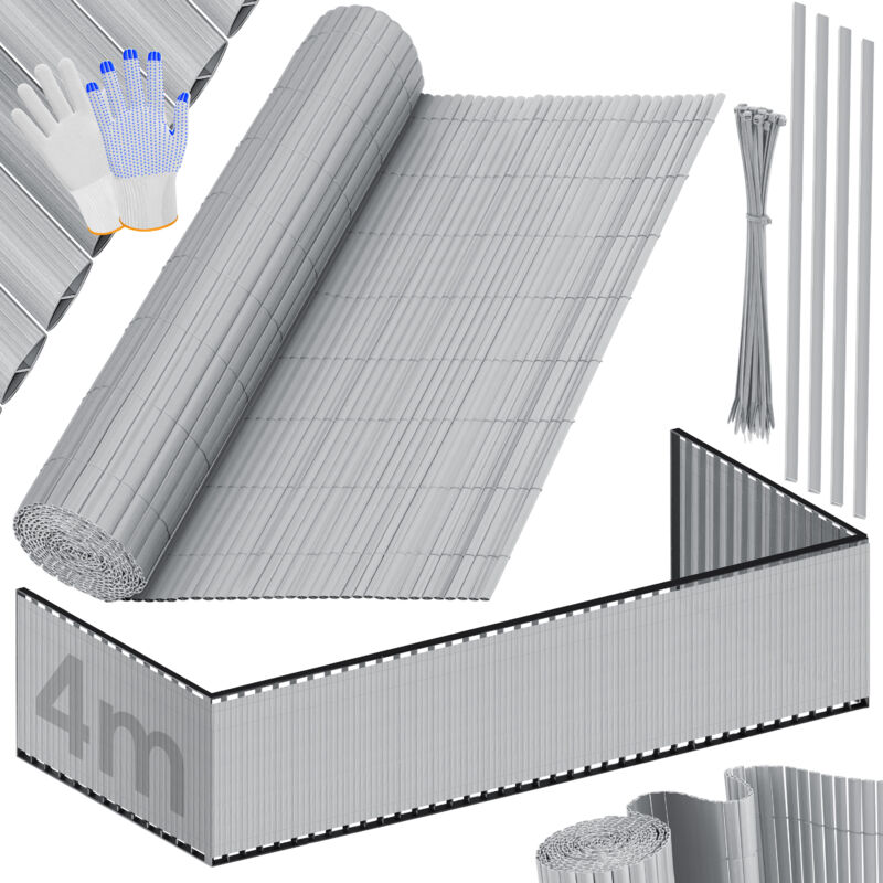 foto del prodotto tappeto privacy in pvc recinzione balcone rivestimento frangivento lamelle rinforzate resistenti alle intemperie per giardino balcone terrazzo