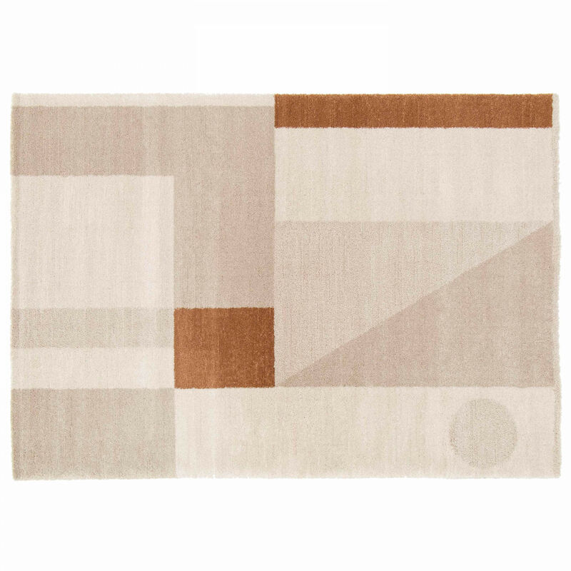 foto del prodotto tappeto rettangolare con motivo grafico a pelo corto 120 x 170 cm